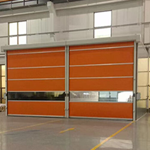 380V 220V Energy Efficient PVC Industrial High Speed Door For Textile Manufacturing