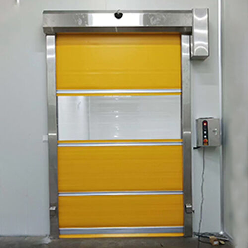 0.8-2.0mm Stainless Steel PVC Industrial High Speed Door For Heavy Industrial Plant Operations