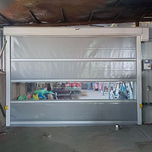 -10°C-60°C Temperature Range PVC Industrial High Speed Door For Logistics Warehousing