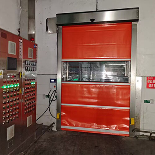High-Performance PVC Industrial High Speed Door Optional Viewing Window For Production Lines