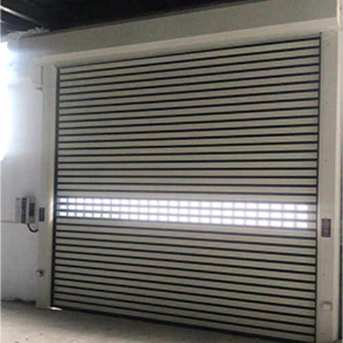0.6–1.2 m/s Puerta Rígida de Aluminio de Alta Velocidad para Talleres de Fabricación Automotriz