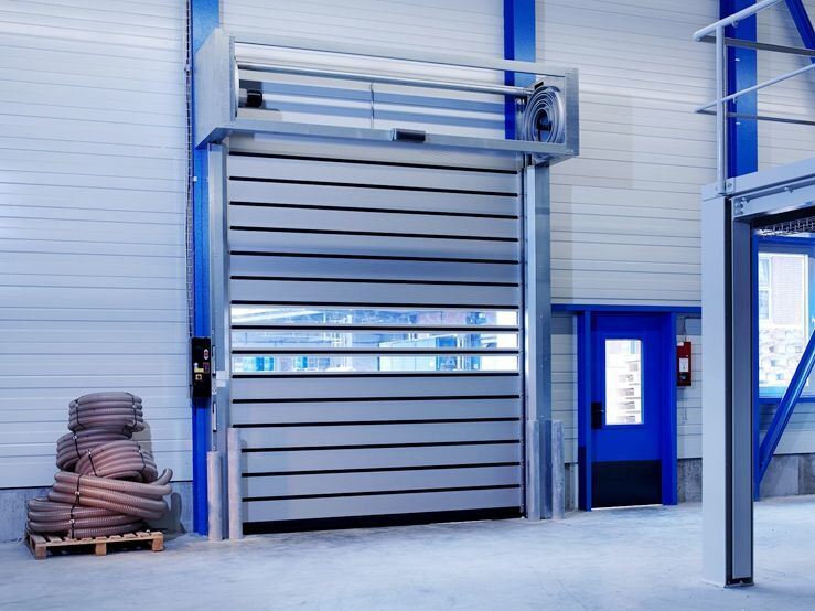 Industrial-Grade Rigid Aluminum Spiral High Speed Roller Shutter Door For Chemical Plant Operations