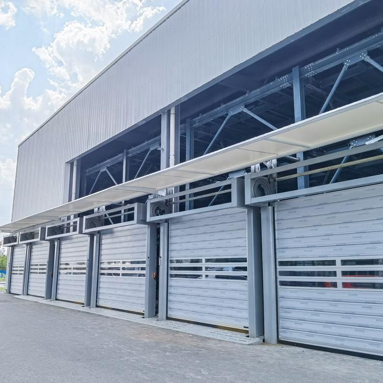 Custom Insulated Aluminum Spiral High Speed Exterior Roll Up Door For Printing Facilities