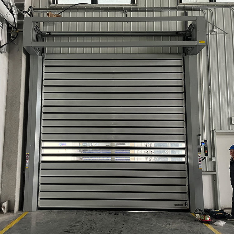 0.75-1.5KW Anti-Wind Spiral High Speed Door Rapid Access System Food Processing Facilities