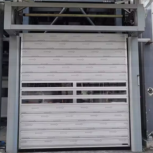 Insulated Aluminum Alloy Spiral High Speed Rapid Garage Access Door For Logistics Center Operations