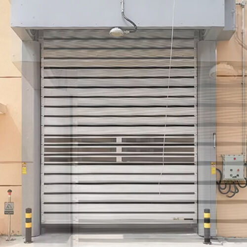 Durable 0.75KW-1.5KW Spiral High Speed Motorized Door For Facility Exterior Access
