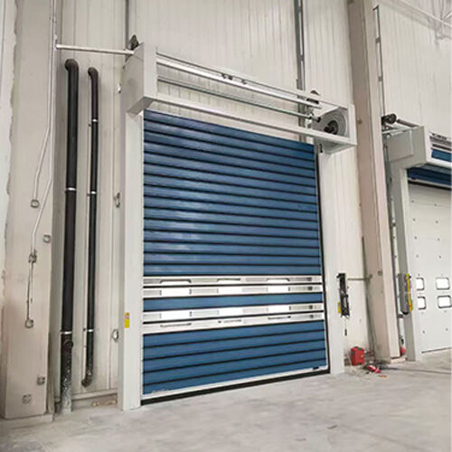 Full-View Aluminum Spiral High Speed Roll Up Shutter Door For Metal Processing Facilities