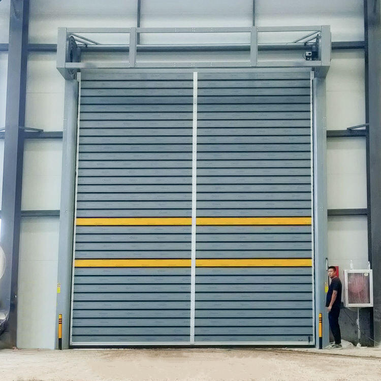 Anti-Wind Aluminum Spiral High Speed Rapid Entry Door For Automotive Parts Facilities