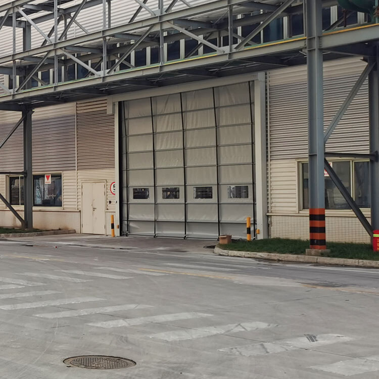 Custom Size Modern Outdoor PVC High Speed Folding Door for Finished Goods Warehouse Operations