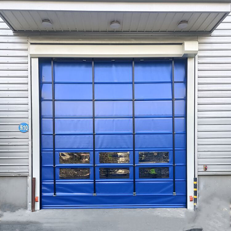 PVC Customized Automatic High Speed Folding Door Fast Stacking Rolling Curtain Rapid Access Operations