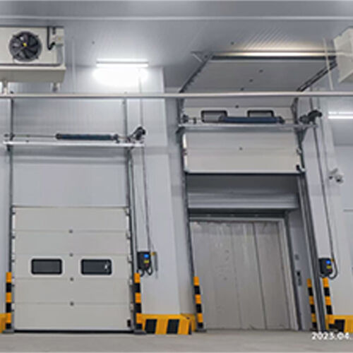 2mm Galvanized Steel Fire-Rated Industrial Sectional Overhead Door For High-Traffic Warehouse Environments