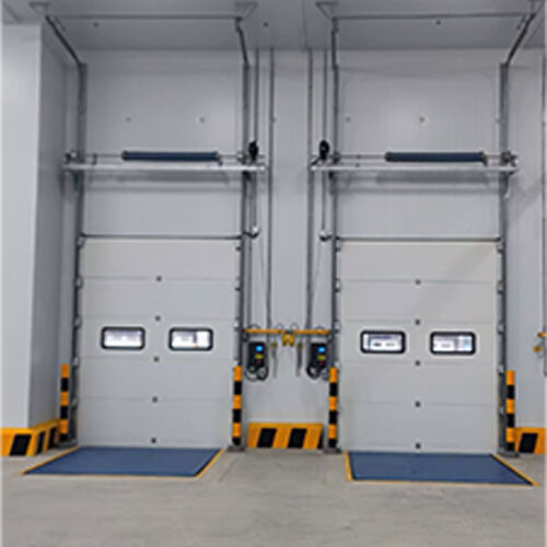 24dB Insulated Custom Vertical-Lift Industrial Sectional Overhead Door For Facility Applications