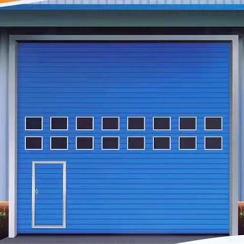 40mm-80mm Thickness Panel Automatic Industrial Sectional Overhead Door For Cross-Docking Facilities