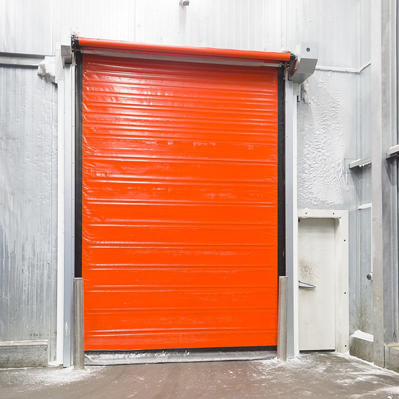 0.6m/s-1.2m/s Insulated PVC Blue Cold Room High Speed Freezer Door for Freezer Storage Operations