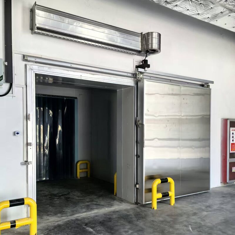 Space Saving Cold Room Insulated Doors , Electric Sliding Door For Cold Storage