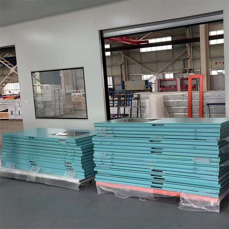 Stainless Steel Hollow Metal Double Swing Clean Room Doors Flexible Soft Interior Doors With Glass For Electronics Manufacturing Facilities