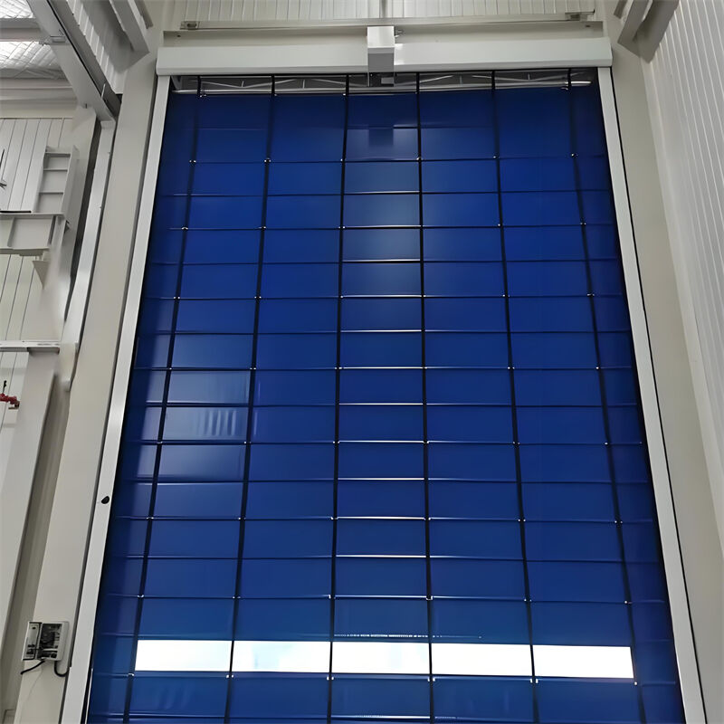 0.8-1.2mm PVC Door Curtain Thickness Industrial High Speed Folding Door for Logistics Manufacturing Operations