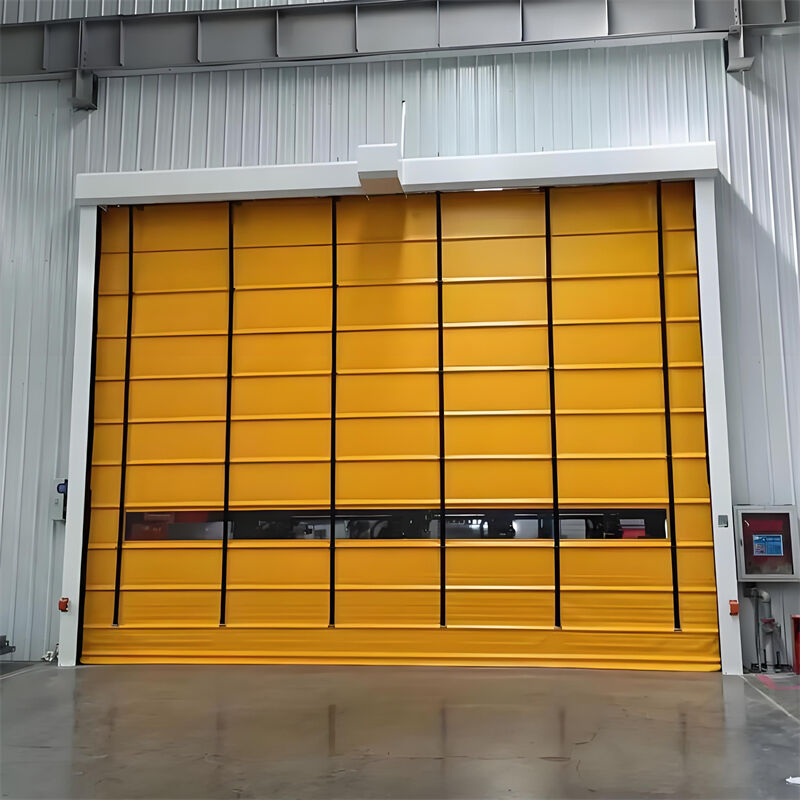 Class 6 Wind Resistance High Speed Folding Door Adjustable Speed 0.6-1.2m/s PVC Curtain 0.8-1.2mm Operations
