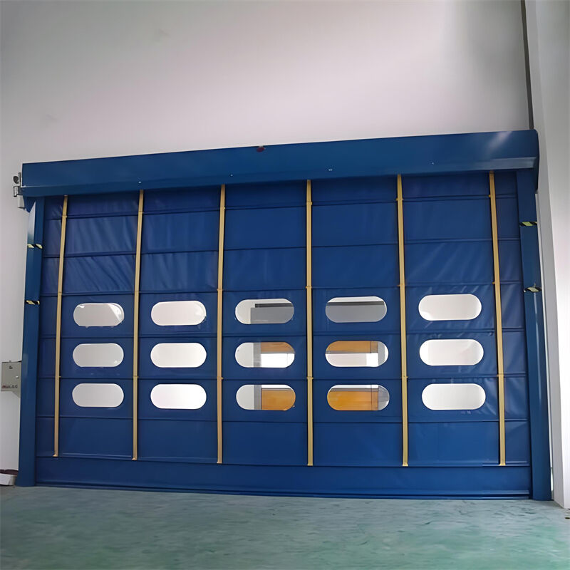 Class 6 Wind Resistance High Speed Folding Door Adjustable Speed 0.6-1.2m/s PVC Curtain 0.8-1.2mm Operations