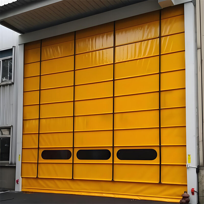 Adjustable Operating Speed Heavy Duty Industrial PVC High Speed Folding Door for Large Openings