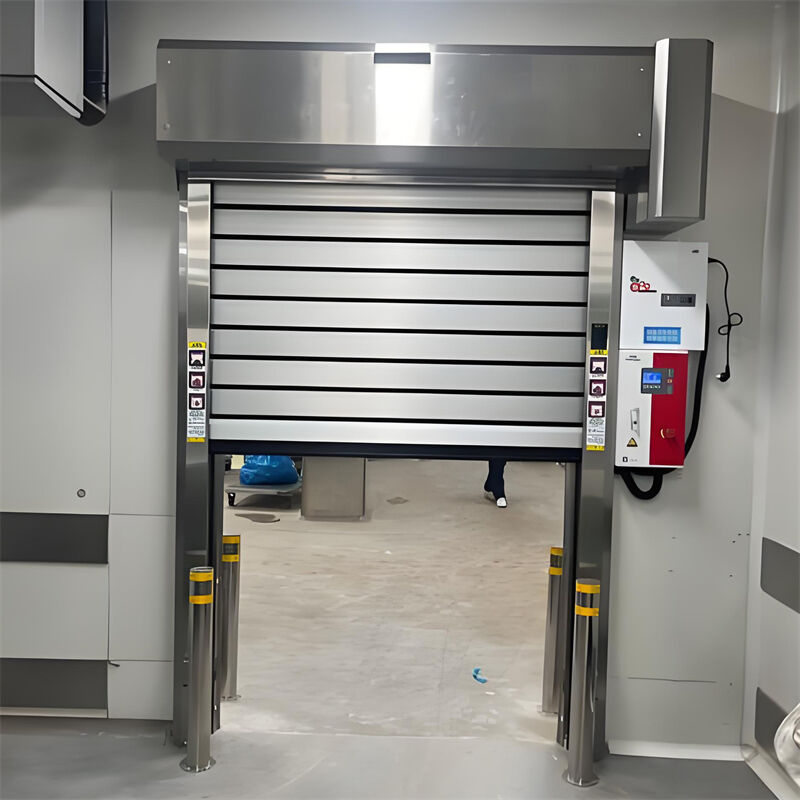 Wind resistance Level 10 Aluminum Alloy Industrial High Speed Door For Industrial Park Outdoor Walkway