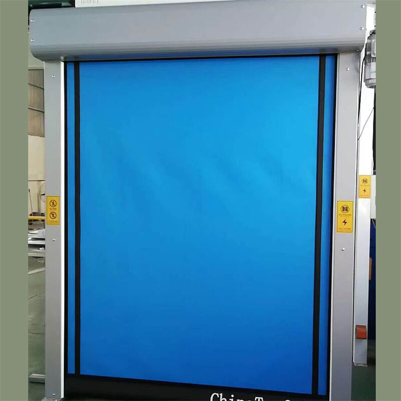 PVC High Speed Zipper Door Industrial Automatic Door With Airbag Protection System For Industrial Efficiency Clean Environments