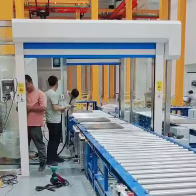 0.75KW-1.5KW Electronic Control Industrial High Speed PVC Door For Production Line Operations