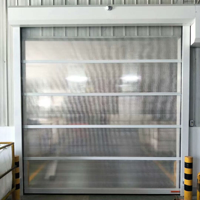 Transparent PVC Industrial High Speed Rapid Roll Door For Car Wash Facility Applications