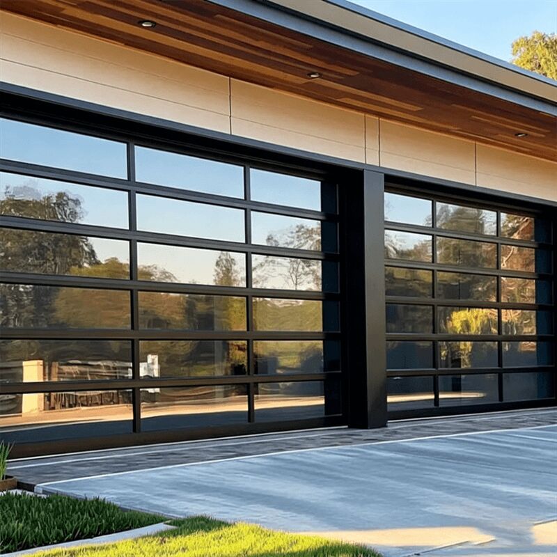Premium Glass Garage Doors For Car Showrooms Modern Design Visibility Smart Operation