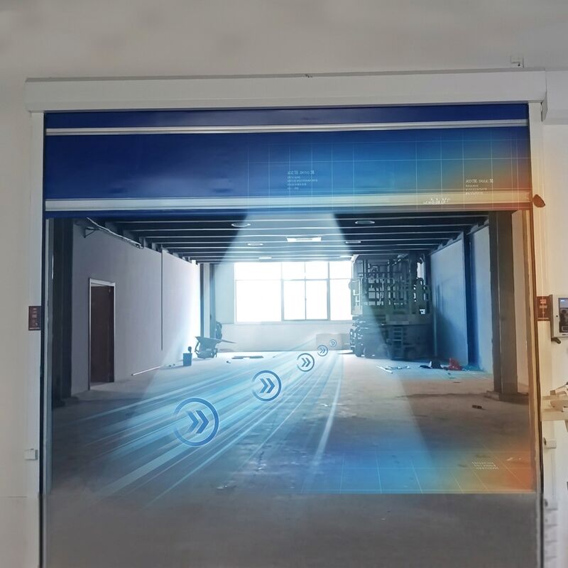 Self-Healing Impact Recovery PVC Industrial High Speed Roll Up Door For Warehouse Logistics Operations