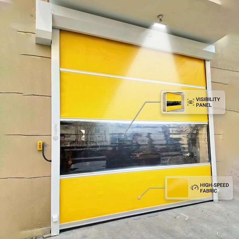 Frequency Conversion VFD Controlled PVC Industrial High Speed Door For Production Workshop Environments