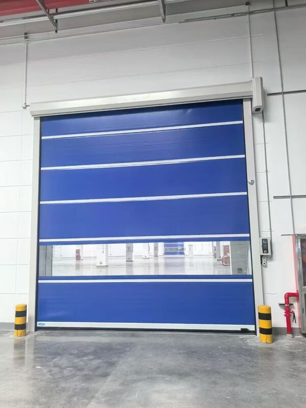 Fast Convenient Easy Installation PVC Industrial High Speed Door For Warehouse Garage Access