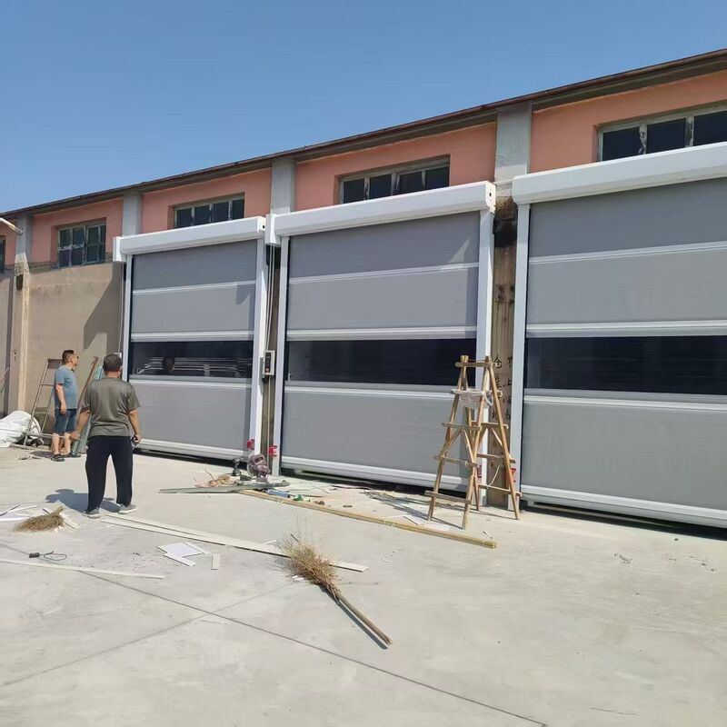 Fast Convenient Easy Installation PVC Industrial High Speed Door For Warehouse Garage Access
