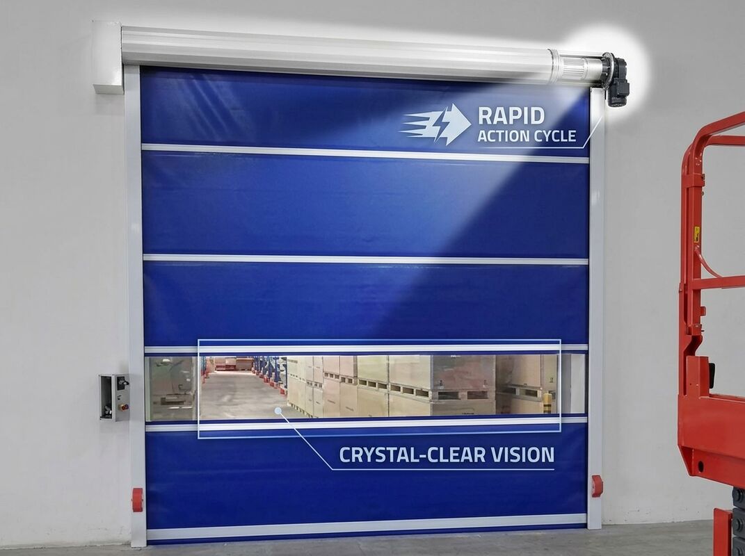 Clear Transparent PVC Industrial High Speed Door For Production Line Operations