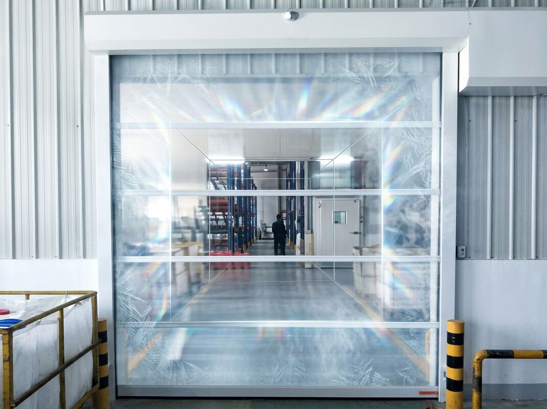 High-Transparency PVC Industrial High Speed Door For Cold Chain Corridor Access