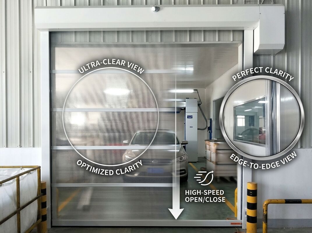 Sensor Activated PVC Industrial High Speed Door For Automatic Car Wash Bay Access