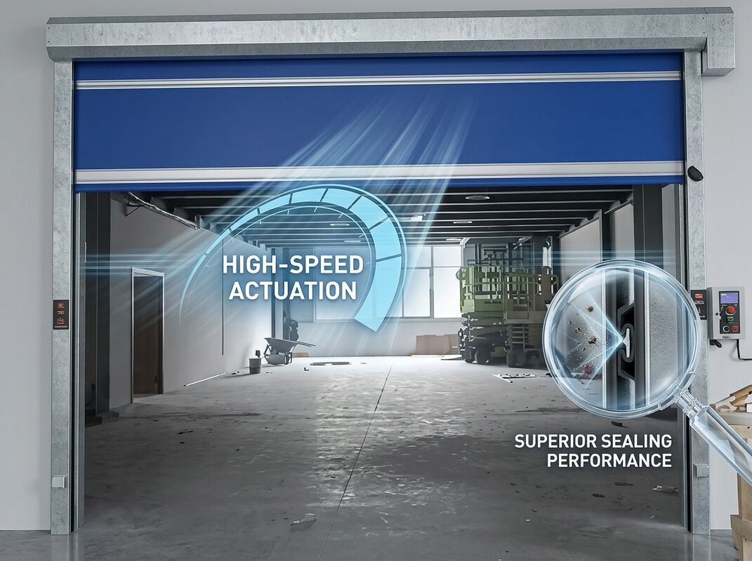 Sealed Multi-Floor PVC Industrial High Speed Door For Elevator Landing Openings
