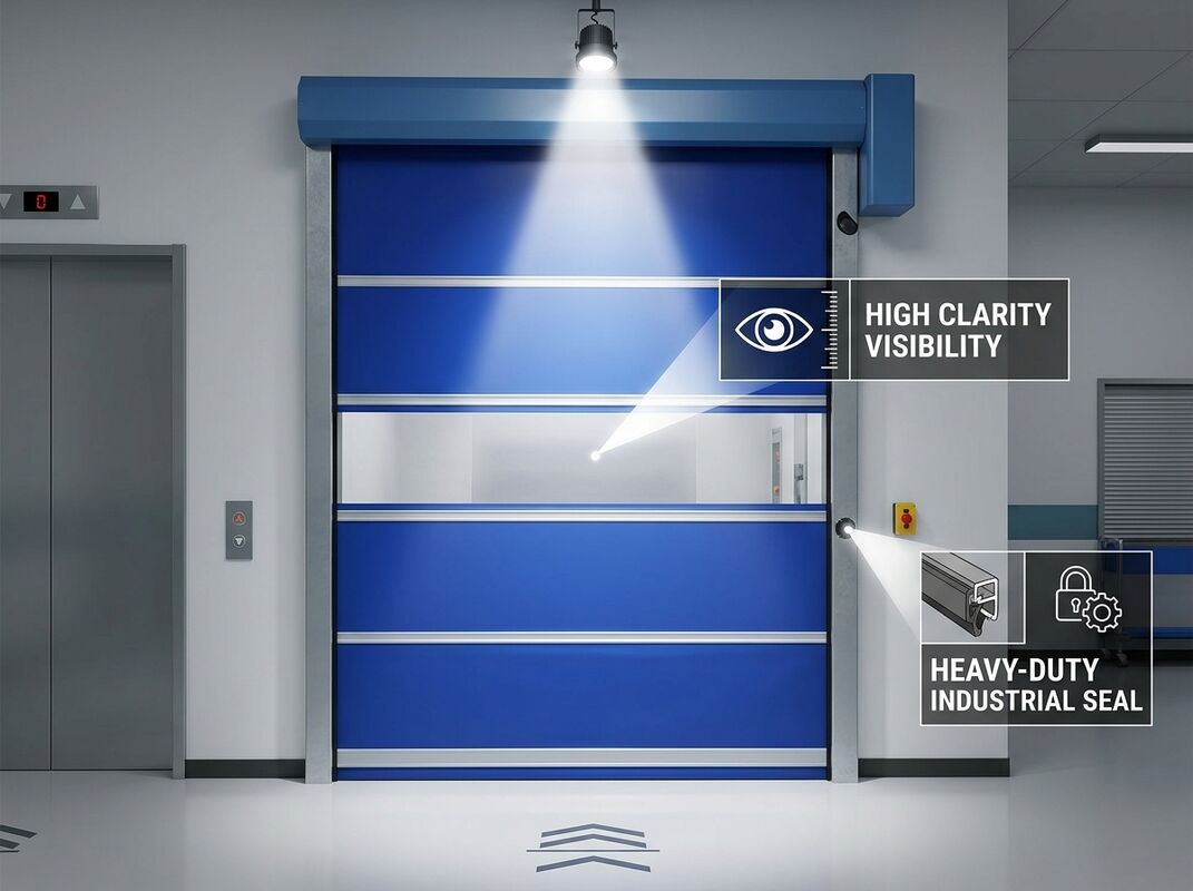 Sealed Multi-Floor PVC Industrial High Speed Door For Elevator Landing Openings