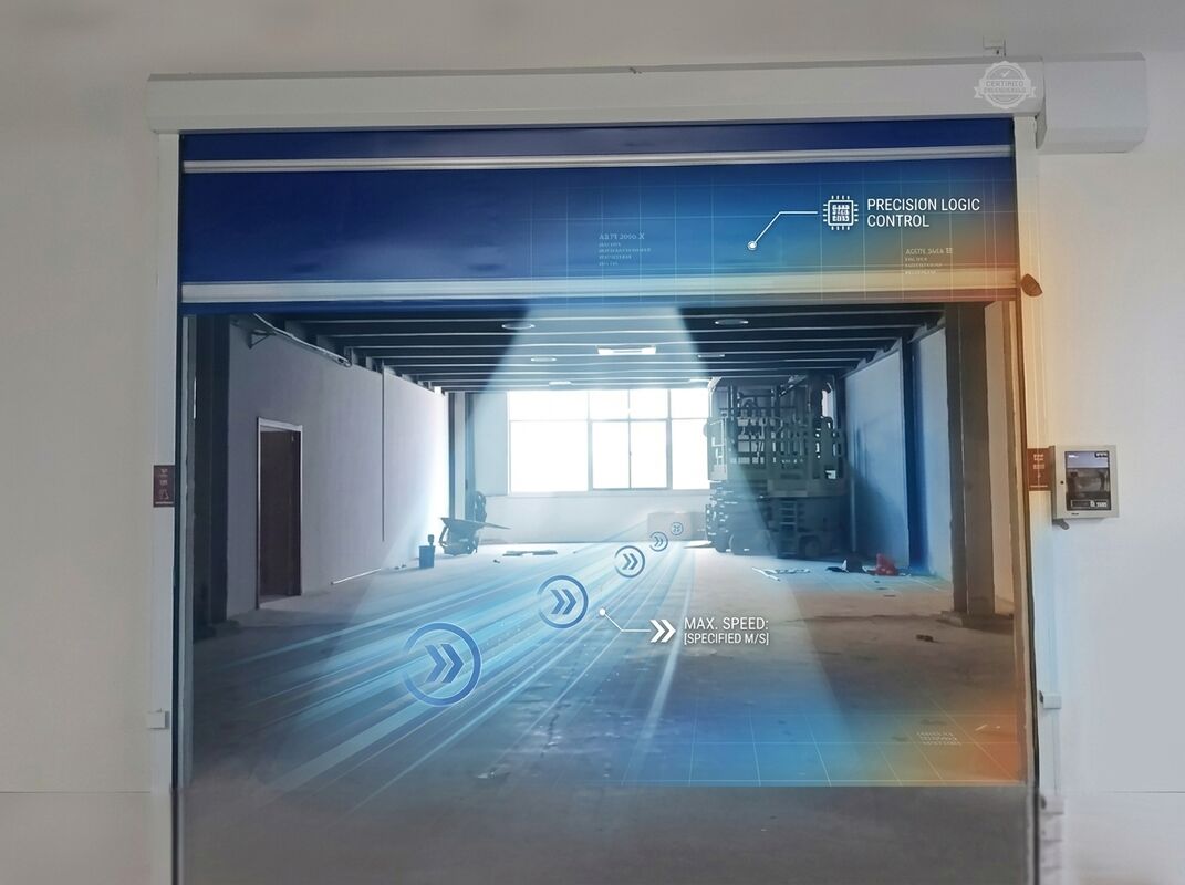 Sealed Multi-Floor PVC Industrial High Speed Door For Elevator Landing Openings