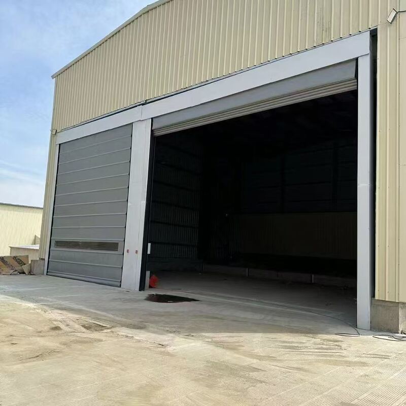 Wind-Resistant Reinforced PVC Stacking High Speed Folding Door For Outdoor Dock Openings