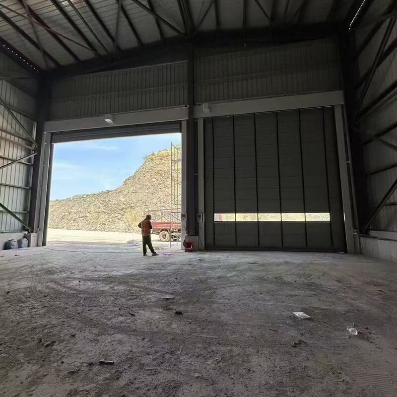 Wind-Resistant Reinforced PVC Stacking High Speed Folding Door For Outdoor Dock Openings