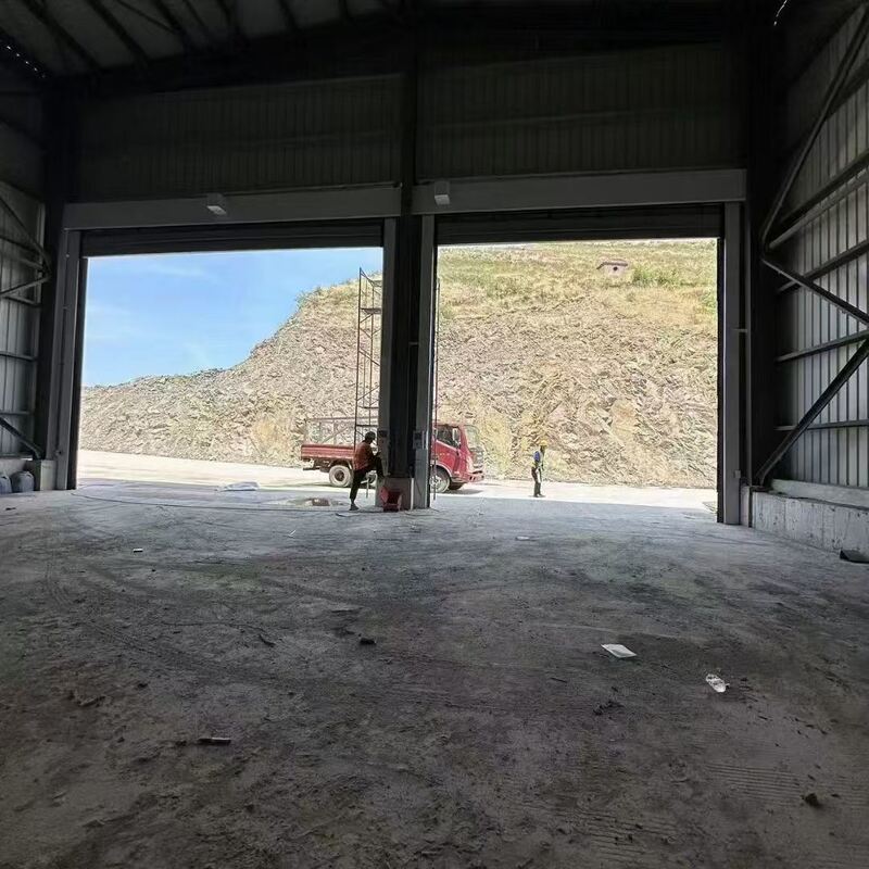 Extra-Large Wide Span PVC Stacking High Speed Folding Door For Large Industrial Openings