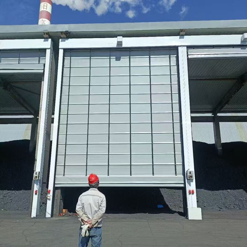 Safety Energy-Saving PVC Stacking High Speed Folding Door For Harsh Industrial Environments