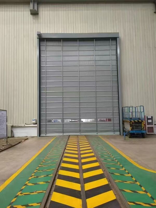 High-Frequency Heavy-Duty PVC Stacking High Speed Folding Door For Continuous Logistics Traffic