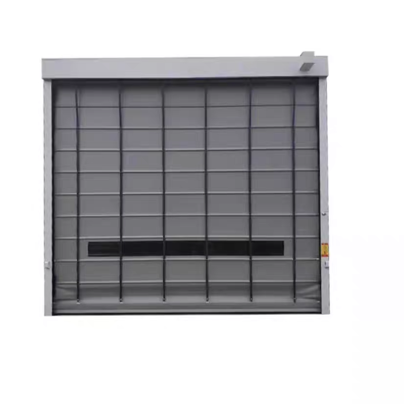 Insulated Thermal PVC Curtain Stacking High Speed Folding Door For Cold Storage Corridor Access
