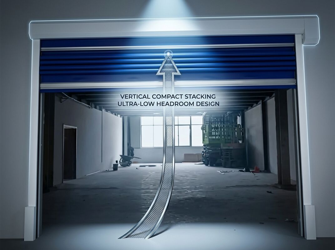 Compact Low Headroom PVC Stacking High Speed Folding Door For Building Retrofit Installations