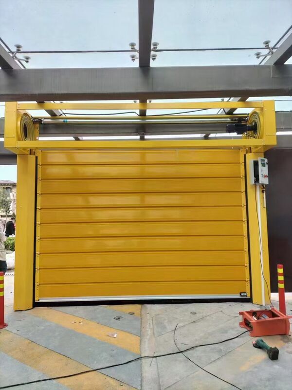 High-Strength Aluminum Alloy Structure Spiral High Speed Door Rigid Panel Industrial Entrance