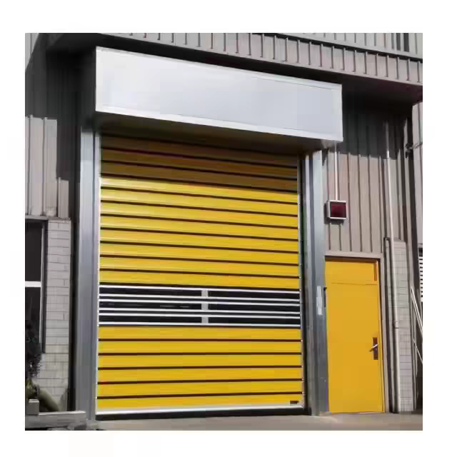 Wind Resistant Design Aluminum Spiral High Speed Door Beaufort 10 Outdoor Industrial Access