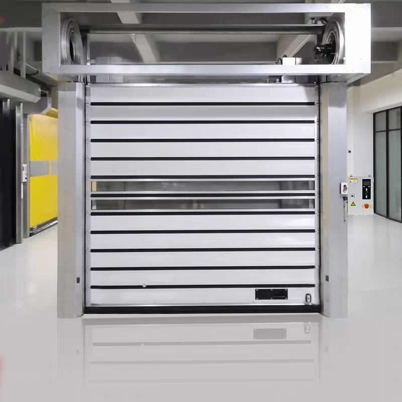 Wind Resistant Design Aluminum Spiral High Speed Door Beaufort 10 Outdoor Industrial Access