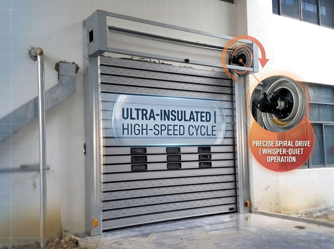 Turbo Spiral Lifting System Aluminum High Speed Door 1.5m/s Rapid Opening Industrial Access
